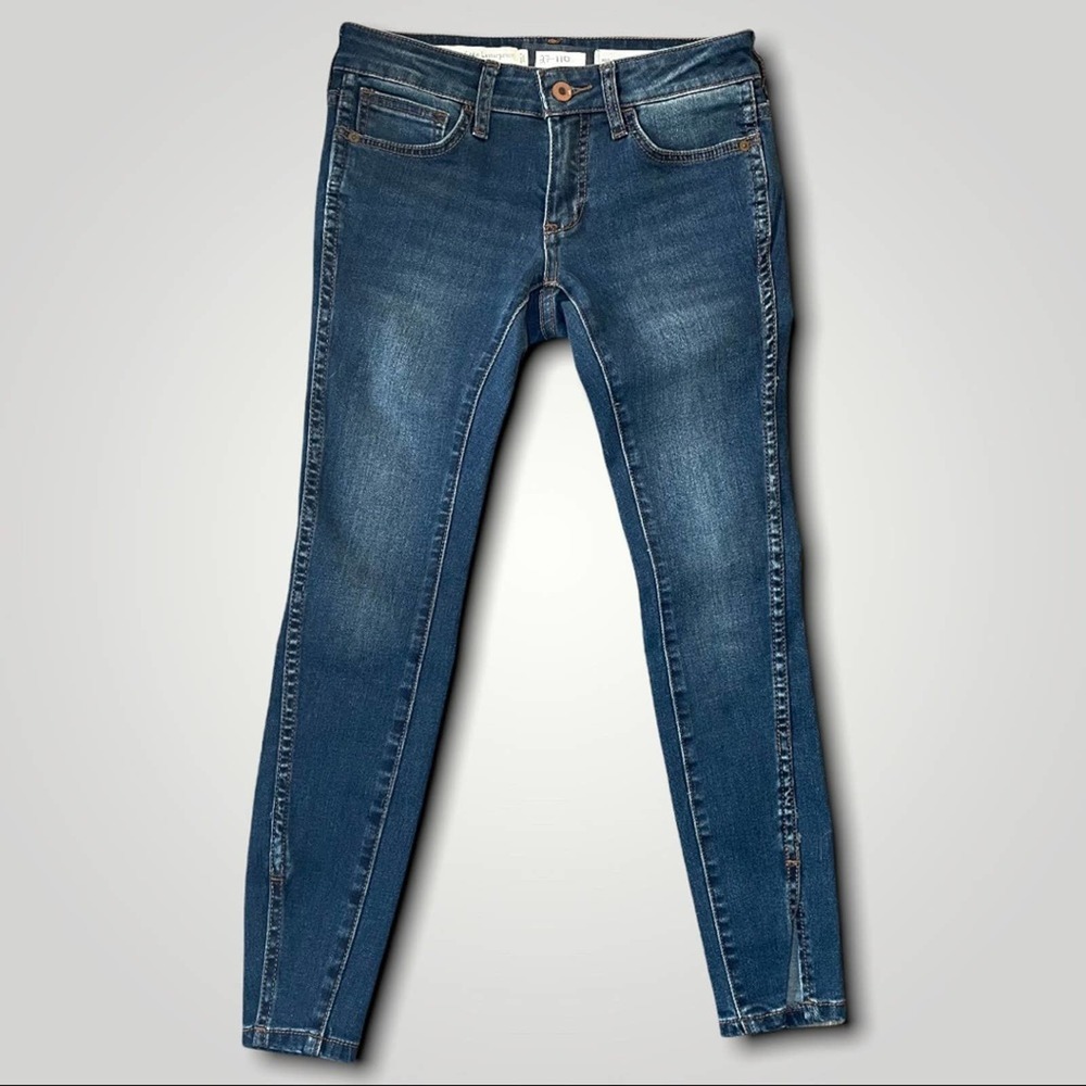 PILCRO AND THE LETTERPRESS Y2K LOW-RISE SKINNY ANKLE SPLIT JEANS - 25